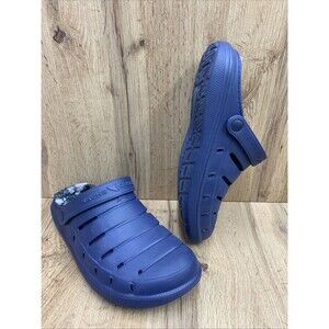 RUGGED SHARK Womens Purple Sherpa Lined Back Ankle Strap Clogs Size 9